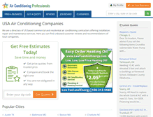 Tablet Screenshot of airconditioningprofessionals.com